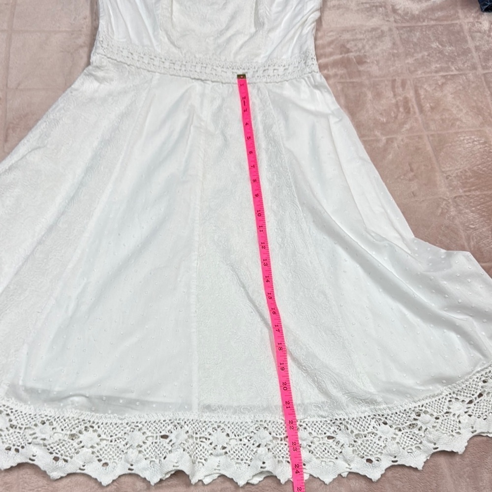White House Black Market White Strapless A-Line Midi Dress - Picture 5 of 10